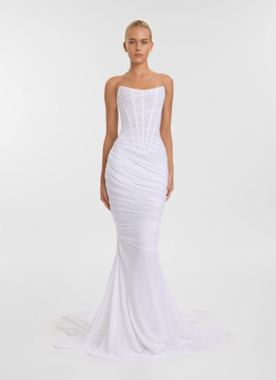 Chosen by KYHA Blanc sheer modern mesh wedding dresses Adelaide